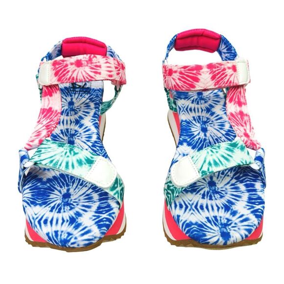 Dirty Laundry Goin’ Out Multicolor Tie Dye Chunky Platform Sandals - Size 9.5 - Picture 2 of 9